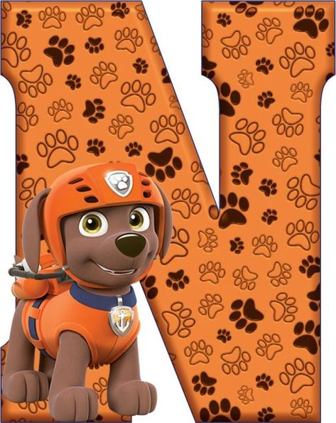 Paw Patrol Zuma, Paw Patrol Printables, Diy Gumball Machine, Paw Patrol Rocky, Paw Patrol Birthday Theme, Paw Patrol Decorations, Zuma Paw Patrol, Disney Letters, Paw Patrol Cartoon