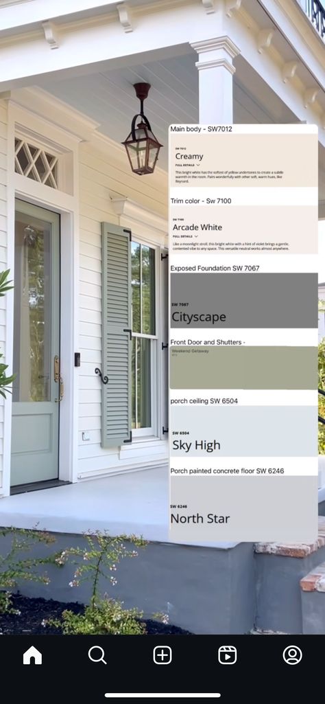 Colonial Exterior Paint Colors, Colonial Revival Exterior, Home Exterior Colors, Colonial Windows, Southern Colonial, Porch Paint, Painted Concrete Floors, Colonial Exterior, Colonial Home