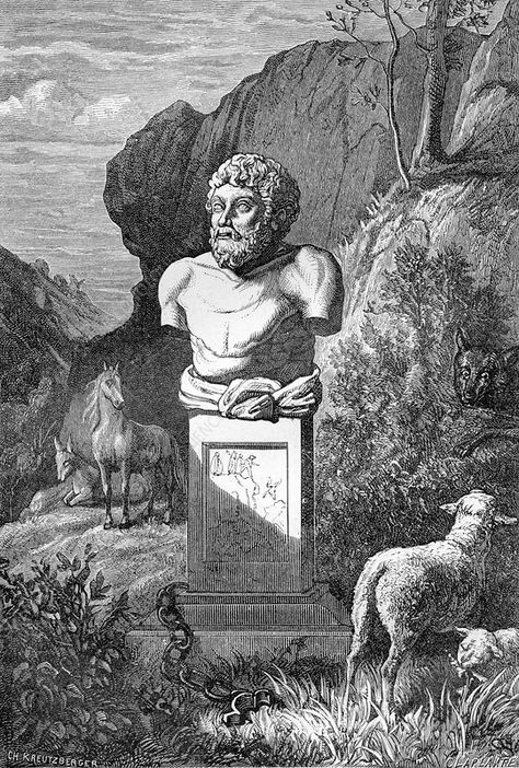 Aesop, Ancient Greek fabulist - Stock Image - H401/0279 - Science Photo Library Personified Animals, Social Contract, Library Website, Marble Bust, Library Science, Science Photos, Samos, Buy Prints, Photo Library