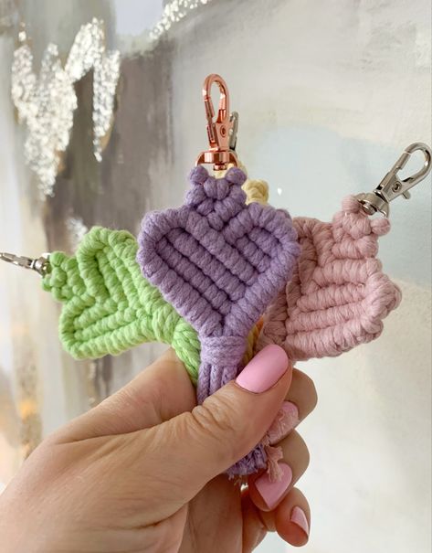 Macrame Heart Tutorial, Diy Macrame Heart Keychain, Macrame Heart Ornament, Heart Shaped Macrame Keychain, Heart Shape Macrame Wall Hanging, New Heart, Heart Keychain, Macrame Tutorial, Macrame Jewelry