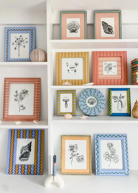 Sustainable Homeware | Handmade Ceramics & Tableware – Quinn Says Painted Mirrors, Ley Lines, Cadre Diy, Painted Picture Frames, Hand Painted Frames, Original Ink Drawing, Diy Picture Frames, Chalkboard Wall, Paint Stripes