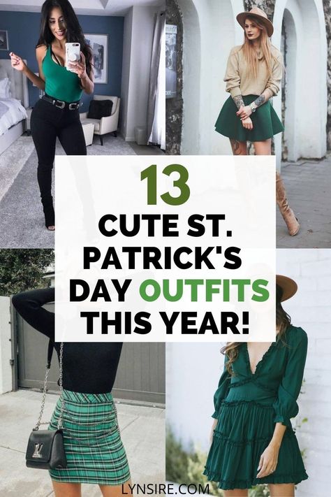 I like wearing green! This post has the best St Patrick's Day outfits!! St Patricks Day Outfits Women Bar Crawl, St Patricks Day Outfits, St Patricks Outfit, San Patrick Day, Sant Patrick, St Pattys Day Outfit, Irish Clothing, St Patrick's Day Outfit, St. Patricks Day