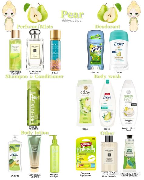 How To Smell Like Pear, Pear Fragrances, Pear Perfume, Scent Board, Scent Combos, Beauty 2023, Pear Body, Good Skin Tips, Shower Skin Care