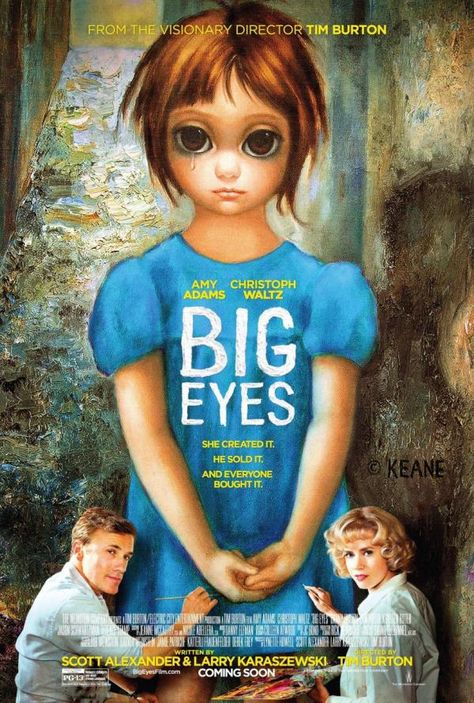 BIG EYES (2014) Big Eyes Art Margaret Keane, Big Eyes Movie, Walter Keane, Big Eyes Margaret Keane, Big Eyes 2014, Margaret Keane, Christoph Waltz, Tim Burton Films, Tim Burton Movie