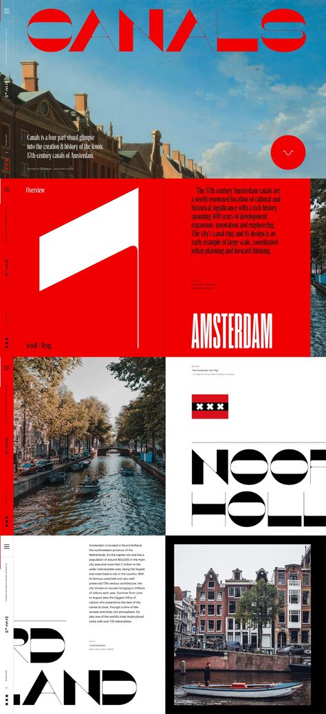 CANALS is a stunning horizontal-scrolling One Pager by Marcus Brown & Aristide Benoist giving us a visual glimpse into the iconic 17th-century Amsterdam canals. The Single Page website just oozes style with gorgeous typography and slick load transitions as you scroll. On top of it all, the editorial piece is comprehensive and storytelling well constructed. One of the best One Pagers of 2019. Editorial Style Website Design, One Pager Website Design, Aristide Benoist, One Pager Template, Microsite Design, Single Page Website Design, Storytelling Website, Creative Newsletter, One Pager Design