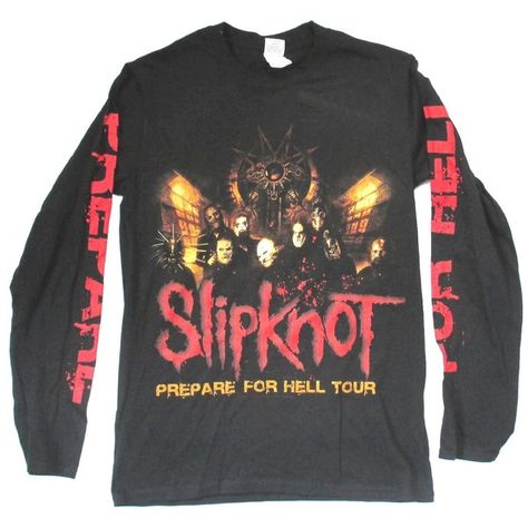 Slipknot Long Sleeve, Metal Outfit, Grunge Fits, Metal Shirts, Grunge Shirt, Metal T Shirts, Tops Long Sleeve, Extra Long Sleeves, Womens Long Sleeve Shirts