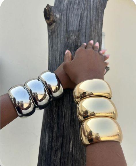 Chunky Bangles, Arm Candies, Chunky Accessories, Hand Cuffs, Dope Jewelry Accessories, Jewelry Product Shots, Fancy Jewellery Designs, Bold Jewelry, Wide Bracelet