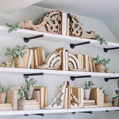 10 Ways to Bring Vintage Corbels Into Your Home Décor Vintage Corbels, Antique Corbels, Diy Open Shelving, Office Chair Diy, Painted Fox Home, Commercial And Office Architecture, Vintage Living Room, Room Decorating, Open Shelves