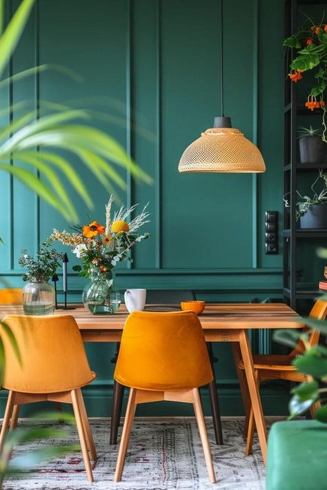 Dining Room Accent Wall Ideas to Transform Your Space Jade Green Dining Room, Teal Accent Wall Dining Room, Dining Room With Green Accent Wall, Green Accent Wall Dining Room, Dining Room Green Walls, Room Green Walls, Dining Room Accent Wall Ideas, Kitchen Accent Wall Ideas, Room Accent Wall Ideas