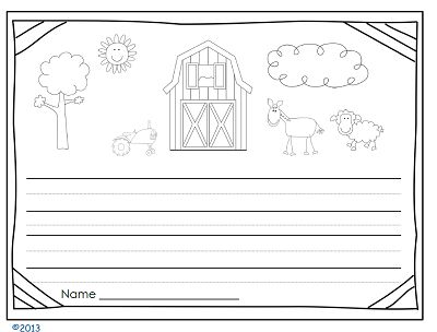 farm-writing-page-kindergarten-pack Farm Writing Kindergarten, Farm Animal Writing Kindergarten, Farm Writing Activities, Farm Theme Writing Activities, Ckla Kindergarten, Farm Kindergarten, Writers Workshop Kindergarten, Kindergarten Behavior, Kindergarten Blogs