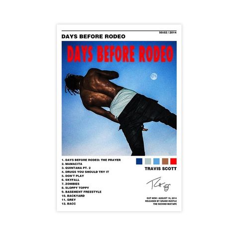 Travis Scott Poster, Days Before Rodeo, Album Canvas, Rodeo Poster, Music Album, Travis Scott, Canvas Poster, 30 Years, Rodeo