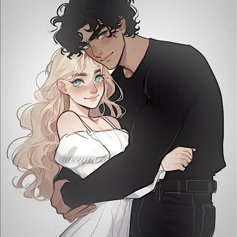 wren jacobi & elodie stillwater | don’t repost Character Design Couple, Cute Fantasy Couple, Fantasy Couple Drawing Reference, Daphne Greengrass Fanart, Couple Character Art, Dnd Couple Art, Elven Couple Fantasy Art, Elven Couple Art, Romance Art