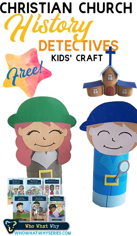 Christian Church History Detectives | Kids' Craft Kids can be Christian Church history detectives! A kids' craft that will help your kids think about their role in learning Church history. Biblical Homeschooling, Homeschool Advice, Children Church, Christian History, Parenting Girls, Homeschool Tips, Parenting Boys, Craft Kids, Homeschooling Ideas