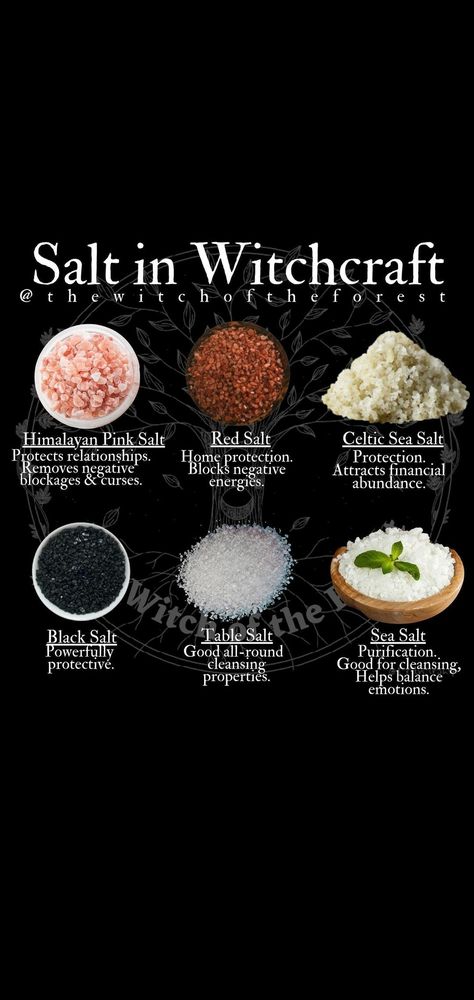 How salt is used in WitchCraft Salt Meaning Witchcraft, Table Salt Witchcraft, Types Of Salt Witchcraft, Salt Doorway Protection, Salt Spells For Protection, Salt Bowl For Protection, Salt Protection Spell Home, Witchcraft Salt, Salt Protection Spell