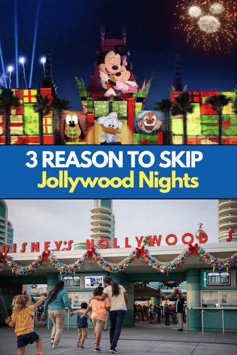 With the announcement of the new Hollywood Studios Christmas party, Jollywood Nights, you might be thinking SOLD!. Not so fast. Here are 3 reasons not to buy tickets to Jollywood Nights Disney Christmas Party. Disney Jollywood Nights, Hollywood Studios Christmas, Jollywood Nights, Disney Christmas Party, Party 2023, Disney World Parks, Hollywood Studios Disney, Disney Tips, Disney Cruise Line