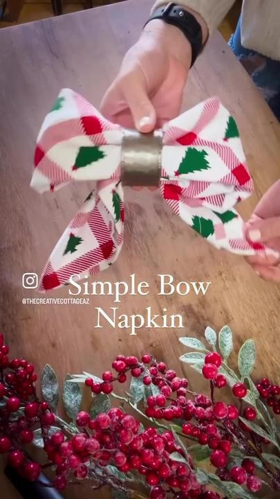 thecreativecottageaz on TikTok Diy Napkin Rings Christmas, Holiday Woodworking Projects, Christmas Table Napkins, Christmas Napkin Folding, Quick Christmas Gifts, Carol Of The Bells, Christmas Napkin Rings, Kids Christmas Ornaments, Christmas Tablescape