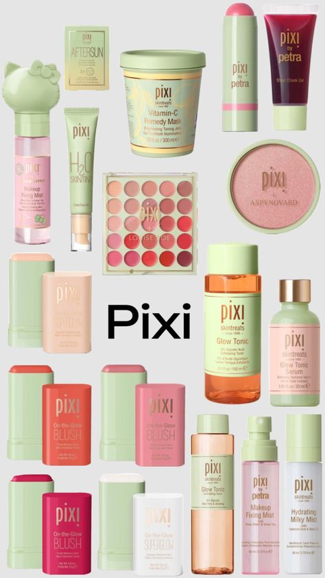 Pixi Pixi Skintreats, Glow Tonic, Makeup Help, Christian Christmas, Skin Care Essentials, Aesthetic Makeup, Christmas Wishlist, Create Collage, Makeup Routine