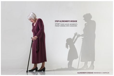 Alzheimer's Disease Awareness Campaign on Behance Healthcare Inspiration, Aging Society, Awareness Poster, Social Media Advertising Design, Awareness Campaign, Creative Ads, Alzheimers, Social Work, Health Awareness