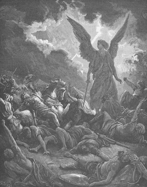 Discovery of Neo-Assyrian Camp Allegedly Decimated by Biblical Angel | Ancient Origins Gustavo Dore, Biblical Artwork, Bible Artwork, Bible Illustrations, Gustave Dore, Religious Painting, Biblical Art, Great Paintings, Jesus Art