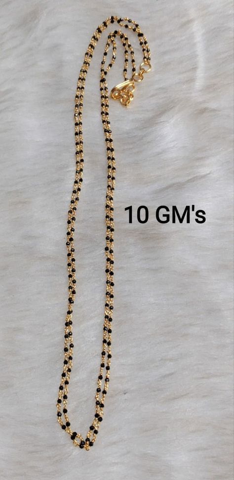 Mangalsutra Chain Designs Gold Long, Black Beads Chain Indian, Long Black Beads Mangalsutra Designs, Nallapusalu Designs Gold Long, Nallapusalu Designs Gold Short, Mangalsutra Design, Gold Jewels Design, Black Beads Mangalsutra, Black Beads Mangalsutra Design