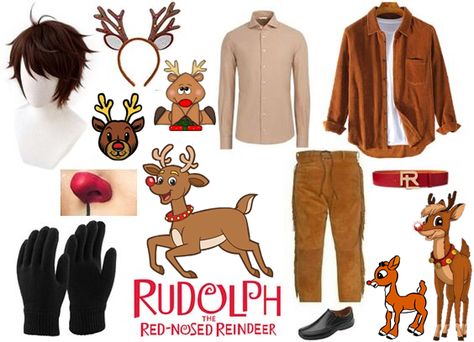 #Christmas #Rudolphthereindeer #Brown #Men #Cosplay #Outfits Rudolph Characters, Reindeer Outfit, Men Cosplay, Spirit Week, Rudolph The Red, Red Nosed Reindeer, Cosplay Outfits, Forest Animals, Reindeer