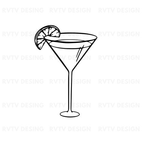 Glass Png, Party Png, Cocktail Glass, Cricut Cut Files, Cricut Cut, Png Format, Cricut Silhouette, Cocktail Party, Drawing And Illustration