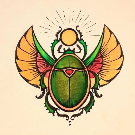 Beetle Tattoo Design, Scarab Beetle Tattoo, Scarab Tattoo, Beetle Drawing, Egyptian Beetle, Beetle Tattoo, Beetle Art, Egypt Tattoo, Bug Tattoo