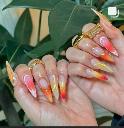 Almond French Tip Nails, Unique Nail Art Designs, Jade Nails, August Nails, Edgy Nails, Almond Nails Designs, Work Nails, Classy Acrylic Nails, Long Acrylic Nails Coffin