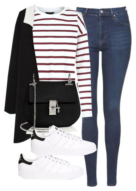 "Untitled #5122" by angela379 ❤ liked on Polyvore featuring Topshop, Zara, ChloÃ©, adidas Originals and request Comfy Casual Outfits, Denim Wear, Cute Outfits For School, Fall Clothes, Fashion Hacks Clothes, Simple Trendy Outfits, Winter Fashion Outfits, Polyvore Outfits, Looks Vintage