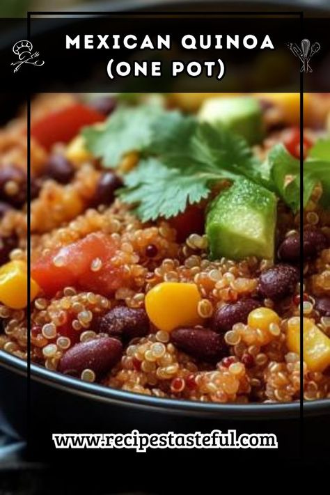 This vibrant Mexican Quinoa is packed with flavor, healthy grains, and southwestern zest! Perfect as a side or a light main dish. Lime Quinoa, Mexican Quinoa, Healthy Grains, Quick Weeknight Meals, How To Cook Quinoa, One Pot Meals, Weeknight Meals, Family Favorites, One Pot