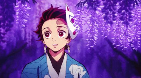 Kimetsu No Yaiba Demon Slayer GIF - KimetsuNoYaiba DemonSlayer Mask - Discover & Share GIFs Purple Haired Anime Characters, Japon Illustration, Banner Gif, Memes Anime, Naruto Anime, 만화 캐릭터, Fan Fiction, All Anime, Cute Gif