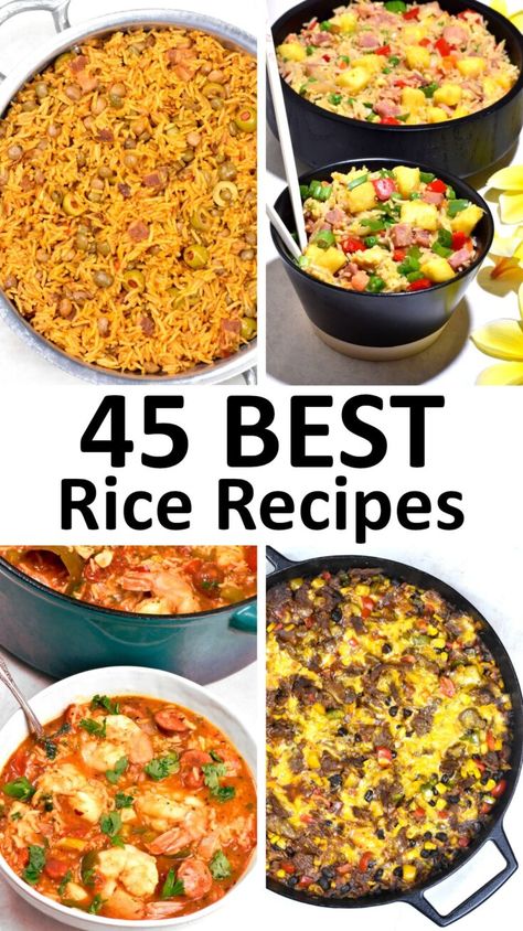 Best Rice Recipes, Jambalaya Soup, Rice Salads, Best Rice Recipe, Sushi Bowl Recipe, Rice Side Dish Recipes, Best Rice, Easy Rice, Greek Lemon Chicken