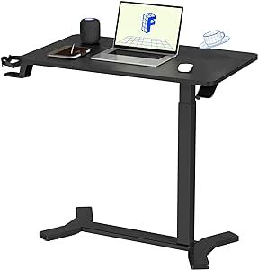 Mobile Standing Desk, Computer Cart, Laptop Table For Bed, Portable Workstation, Laptop Desk Stand, Overbed Table, Table With Wheels, Adjustable Computer Desk, Desk Laptop