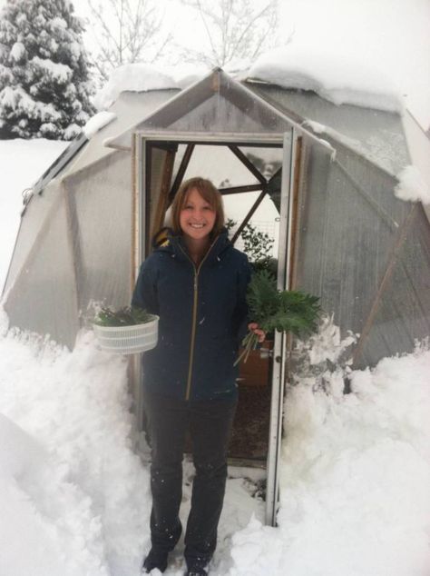 Growing Spaces Year Round Greenhouse - Winter Growing and Cooling Geodesic Dome Greenhouse, Solar Greenhouse, Dome Greenhouse, Winter Greenhouse, Green House Design, Winter Crops, Passive Solar Design, Polycarbonate Greenhouse, Greenhouse Interiors