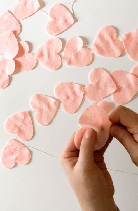 Fun Blush Tassel Garland, Felt Heart Garland, and Wood Bead Garland to Spruce up your Home Decor for Valentine’s and Galentine’sI always have trouble finding seasonal or holiday decor that I don’t find tacky or overwhelming. Most of the time, I prefer decor that is a little more simple, a little more versatile, and timeless. I feel like these Valentine’s Day Garlands fit the bill!With that being said, I like to go all out for parties! This will be the first year in a while that I am no Diy Accent Wall, Ribbon Garland, Linen Closet Organization, Heart Garland, Spruce Up Your Home, Felt Heart, Tassel Garland, Bead Garland, Wood Bead Garland