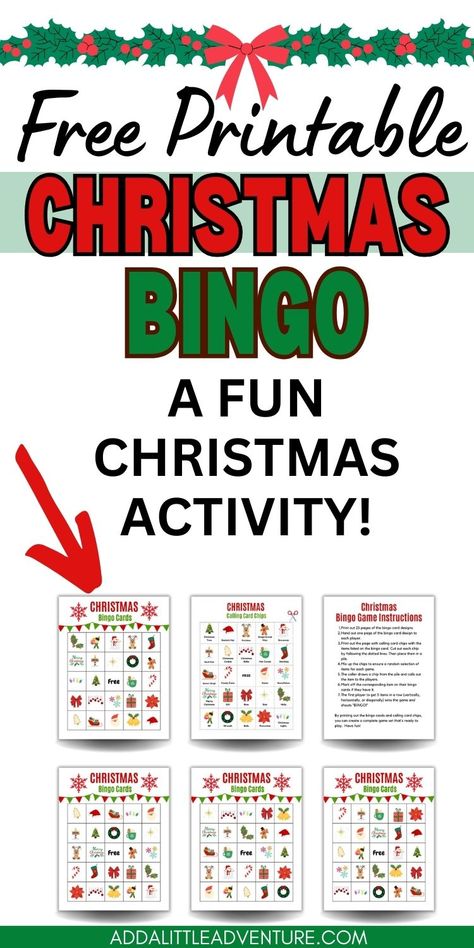 Free Printable Christmas Bingo - A Fun Christmas Activity Xmas Bingo Free Printable, Christmas Bingo Printable Free 20 Cards, Christmas Bingo Printable Free, Free Printable Christmas Games, Bingo Printable Free, Christmas Bingo Printable, Free Classroom Printables, Holiday Bingo, Christmas Bingo Game