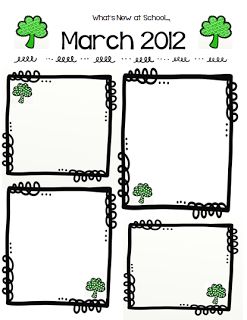 Friday Freebie.... a Day Late March Newsletter, Curriculum Developer, Preschool Newsletter Templates, Preschool Newsletter, Newsletter Template Free, Editable Newsletter Templates, Classroom Newsletter Template, Homeschool Freebies, Classroom Newsletter