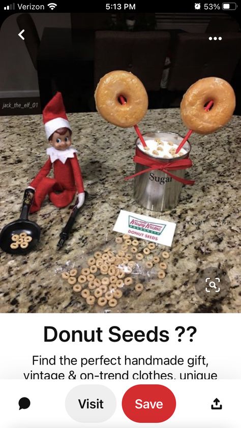 Elf Shelf, Sugar Donut, Krispy Kreme, Jack And Jack, On The Shelf, The Elf, Caterpillar, Elf On The Shelf, Donuts