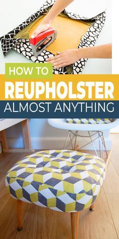 How To Reupholster Furniture, Diy Furniture Upholstery, Furniture Reupholstery, Reupholster Chair, Popular Diy, Reupholster Furniture, Upholstery Diy, Diy Furniture Renovation, Furniture Rehab