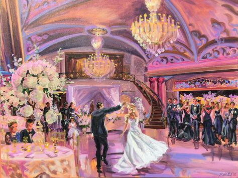 Live Painting Is the New Wedding Reception Trend You're Going to Love | Photo… Wedding Art Painting, Wedding Painting, Live Painting, Artistic Wedding, Future Wedding Plans, Wedding Prep, Wedding Games, Wedding Songs, Wedding Goals