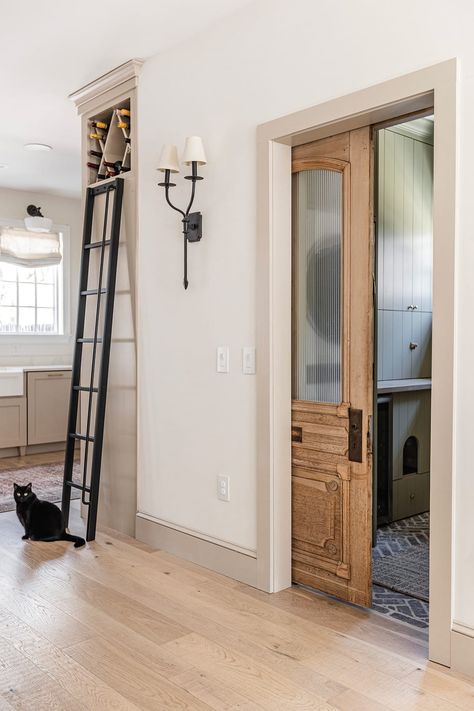 Heights House Laundry Room Reveal Laundry Pocket Door Ideas, Laundry Room With Pocket Door, Laundry Pocket Door, Pocket Door Laundry Room, Laundry Room Pocket Door, Tiny Laundry Room Makeover, Laundry Room Door Ideas, Pawson House, Herringbone Brick Floor