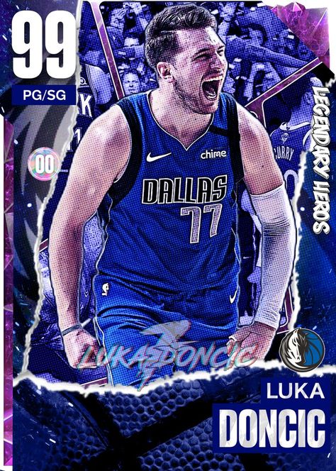 Nba 2k23, Luka Doncic, Player Card, Taking A Break, Take A Break, Game Assets, Custom Cards, Nba, Created By