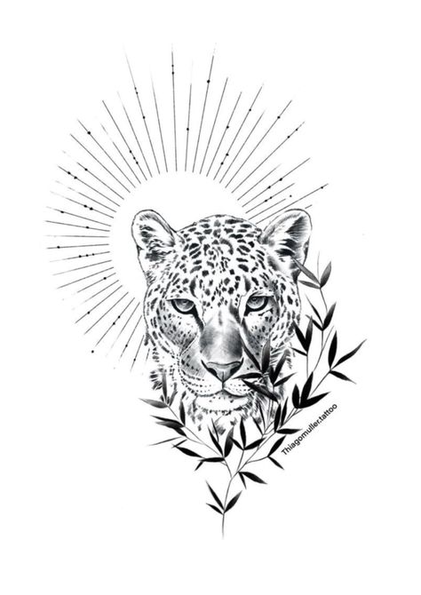 Outline Of A Lion Tattoo, Arm Tattoos For Women Animals, Half Cheetah Half Woman Tattoo, Womanly Tattoos, Women Strength Tattoo, Drawing Tattoo Design, Calf Tattoo Ideas, Stippling Tattoo, Cheetah Tattoo