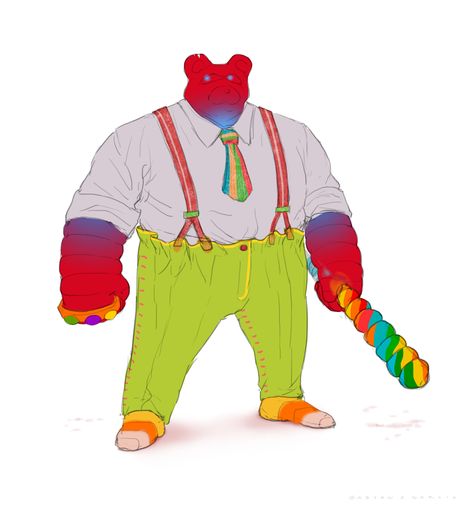 ArtStation - Character Design Challenge - "Candy People" theme, Gaston S. Garcia Candy Person Drawing, Candy Monster Art, Candy People Character Design, Dnd Fruit, Candy Character Design, Food Character Design, Candy Oc, Christmas Character Design, Christmas Dnd