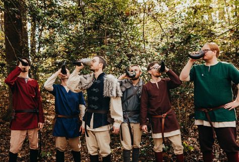 Fantasy Wedding Groomsmen, Medieval Groomsmen, Viking Groomsmen, Heathen Wedding, Nerd Wedding, Mens Wedding Attire, Viking Wedding, Medieval Wedding, Wedding 2025