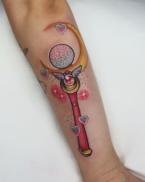 Stab Tattoo, Sailor Moons, Wand Tattoo, Sailor Tattoo, Tattoos Infinity, Sailor Moon Tattoo, Kawaii Tattoo, Tattoos Skull, Tattoo Artwork