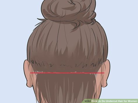 How to Do Undercut Hair for Women: 11 Steps (with Pictures) Back Undercut Women, How To Undercut Your Own Hair, Hairstyles With Undercut For Women, Long Hair With Undercut For Women, Short Hair Shaved Undercut, Shaved Undercut Long Hair, Undercut Hair Women, Long Hair Undercut Women, Undercut Hair Designs For Women