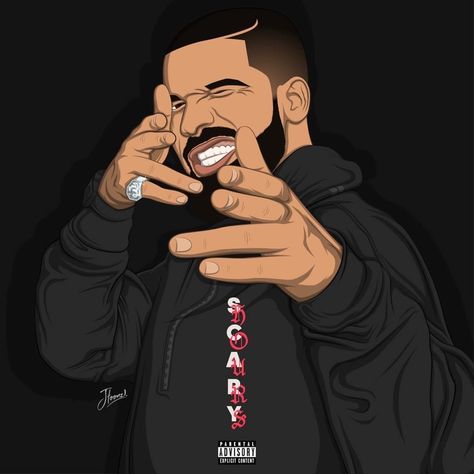 Drake Animated, Editing Assets, Drake Wallpaper, Drake Rapper, Anime Version, Black Art Pictures, Black Art, Art Pictures, Drake