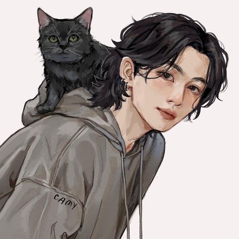 camy 🌙 (@camy__min) / Twitter Jimin Illustration Art, Sketching Practice, International Cat Day, Fanart Bts, Suga Bts Swag, Jungkook Fanart, Kpop Drawings, Bts Drawings, Bts Chibi