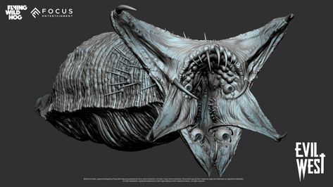 ArtStation - Evil West Grand Parasiter Evil Within Concept Art, Evil West Concept Art, Weird West Monsters, Evil Spaceship Concept Art, Evil Cowboy Art, Alien Creatures, Creature Art, Art Direction, Sci Fi